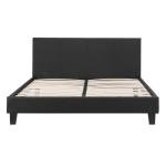 Queen Bed Frame with Charcoal Upholstered Headboard