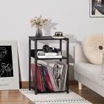 LELELINKY 3-Tier Vinyl Record Storage Side Table