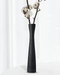 Black Tall Ceramic Vase - 16.5 Inch Minimalist Decor