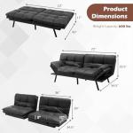 Giantex Convertible Memory Foam Futon Sofa Bed