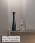 Black Tall Ceramic Vase - 16.5 Inch Minimalist Decor