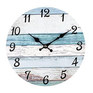 Homotte 10 Inch Silent Battery-Operated Rustic Wall Clock
