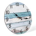 Homotte 10 Inch Silent Battery-Operated Rustic Wall Clock
