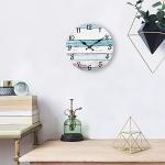 Homotte 10 Inch Silent Battery-Operated Rustic Wall Clock
