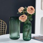 Green Thick Glass Flower Vase for Home Decor