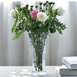 12" Tall Crystal Clear Glass Flower Vase