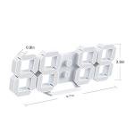 Deeyaple 3D LED Digital Alarm Clock - White