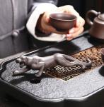 Leopard Ceramic Tea Pet Sculpture for Home Decor