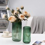 Green Thick Glass Flower Vase for Home Decor