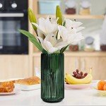Green Thick Glass Flower Vase for Home Decor