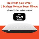 Duchess Dual-Sided Gel Memory Foam Mattress with Pillow