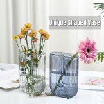 Unique U-Shape Clear Glass Flower Vase