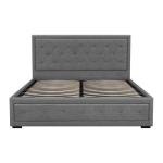 Tufted Grey Queen Bed Frame with Storage