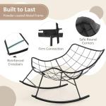 Oversized Papasan Rocking Chair with Padded Cushion