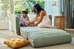 Koala 1.5 Seater Convertible Sofa Bed, Gum Leaf