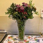 Large Crystal Clear Glass Flower Vase, 12”