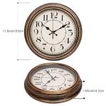Wesoke 12-Inch Retro Gold Wall Clock