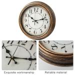 Wesoke 12-Inch Retro Gold Wall Clock