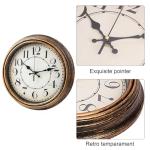 Wesoke 12-Inch Retro Gold Wall Clock