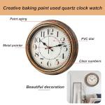 Wesoke 12-Inch Retro Gold Wall Clock