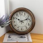 Wesoke 12-Inch Retro Gold Wall Clock