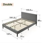 Zinus Liam Dark Grey Platform Bed Frame