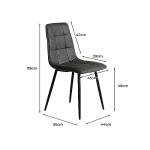 Set of 4 Stylish PU Leather Dining Chairs