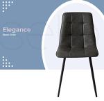 Set of 4 Stylish PU Leather Dining Chairs