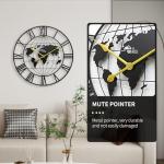 Large Metal World Map Wall Clock - 24 Inch