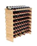 Stackable Bamboo Wine Rack for 72 Bottles