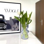 Gray 7-Inch Hydroponic Glass Flower Vases