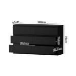 Black 6-Drawer Bedroom Dresser by Oikiture
