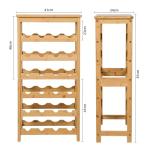 VASMIA 24-Bottle Bamboo Wine Rack with Table Top