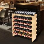 Stackable Bamboo Wine Rack for 72 Bottles