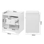 White Nightstand with Drawer and Storage Space
