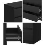 Black 6-Drawer Bedroom Dresser by Oikiture