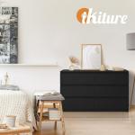 Black 6-Drawer Bedroom Dresser by Oikiture