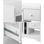 White Nightstand with Drawer and Storage Space