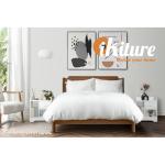 White Nightstand with Drawer and Storage Space