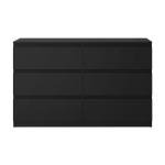 Black 6-Drawer Bedroom Dresser by Oikiture