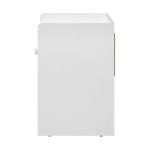 White Nightstand with Drawer and Storage Space