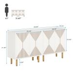 Modern White Freestanding Storage Cabinet Set