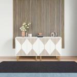 Modern White Freestanding Storage Cabinet Set