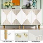 Modern White Freestanding Storage Cabinet Set