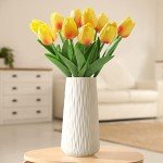 Modern White Ceramic Flower Vase for Home Decor