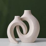 Nordic Simple Frosted Ceramic Vase Set