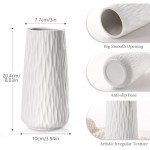 Modern White Ceramic Flower Vase for Home Decor