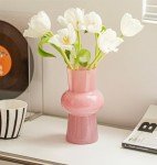 Scandinavian Minimalist Pink Glass Cylinder Vase
