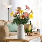 Modern White Ceramic Flower Vase for Home Decor