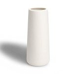 Simple 9" White Ceramic Vase for Rustic Decor